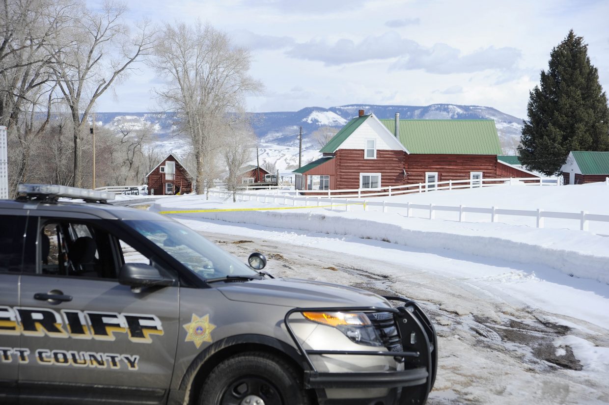 The carjacking suspects peacefully walked out of this home, located on Routt County Road 7.