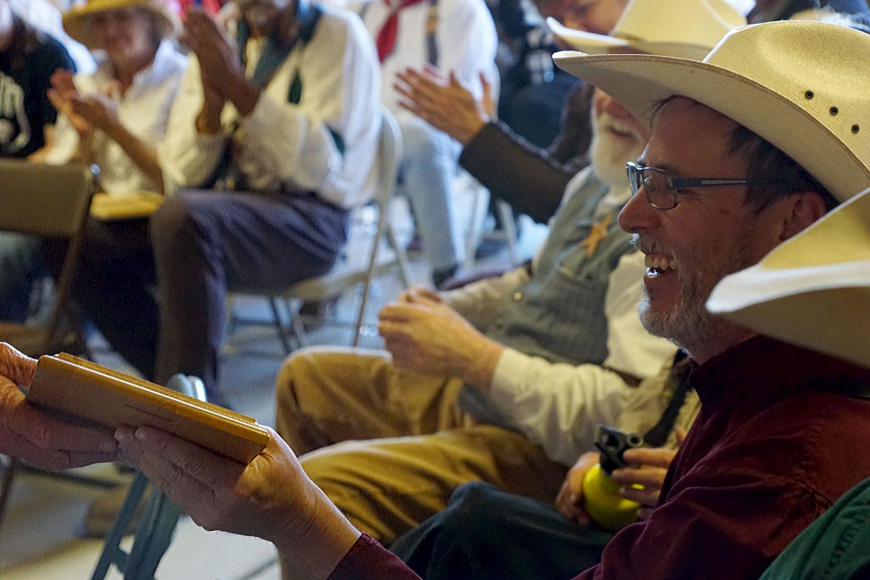 A shoulder injury sidelined one cowboy action shooter, who showed up to help other shooters and was given a special award for demonstrating the spirit of the game.