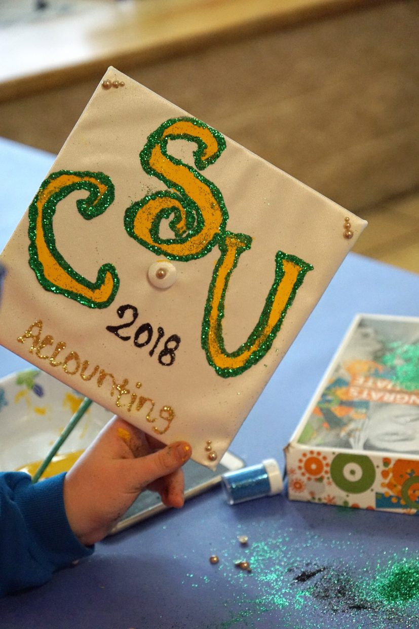 A student looking forward to her next school.