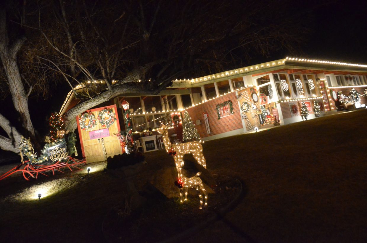 The Bird home at 635 E. Ninth St. in the 2018 Holiday Tour of Lights.