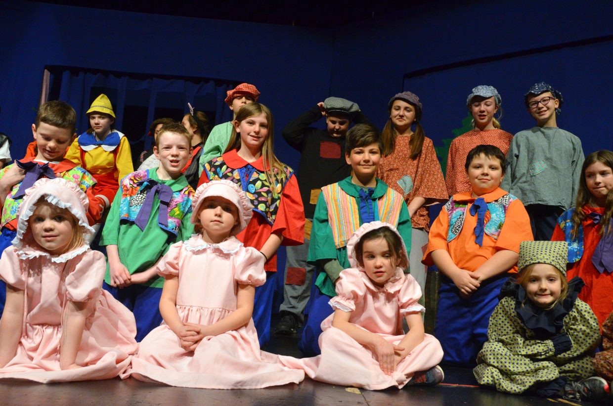 The full cast and crew of the Missoula Children's Theatre production of 