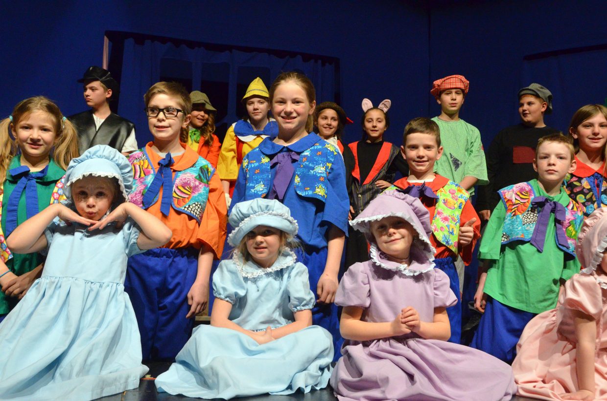 The full cast and crew of the Missoula Children's Theatre production of 