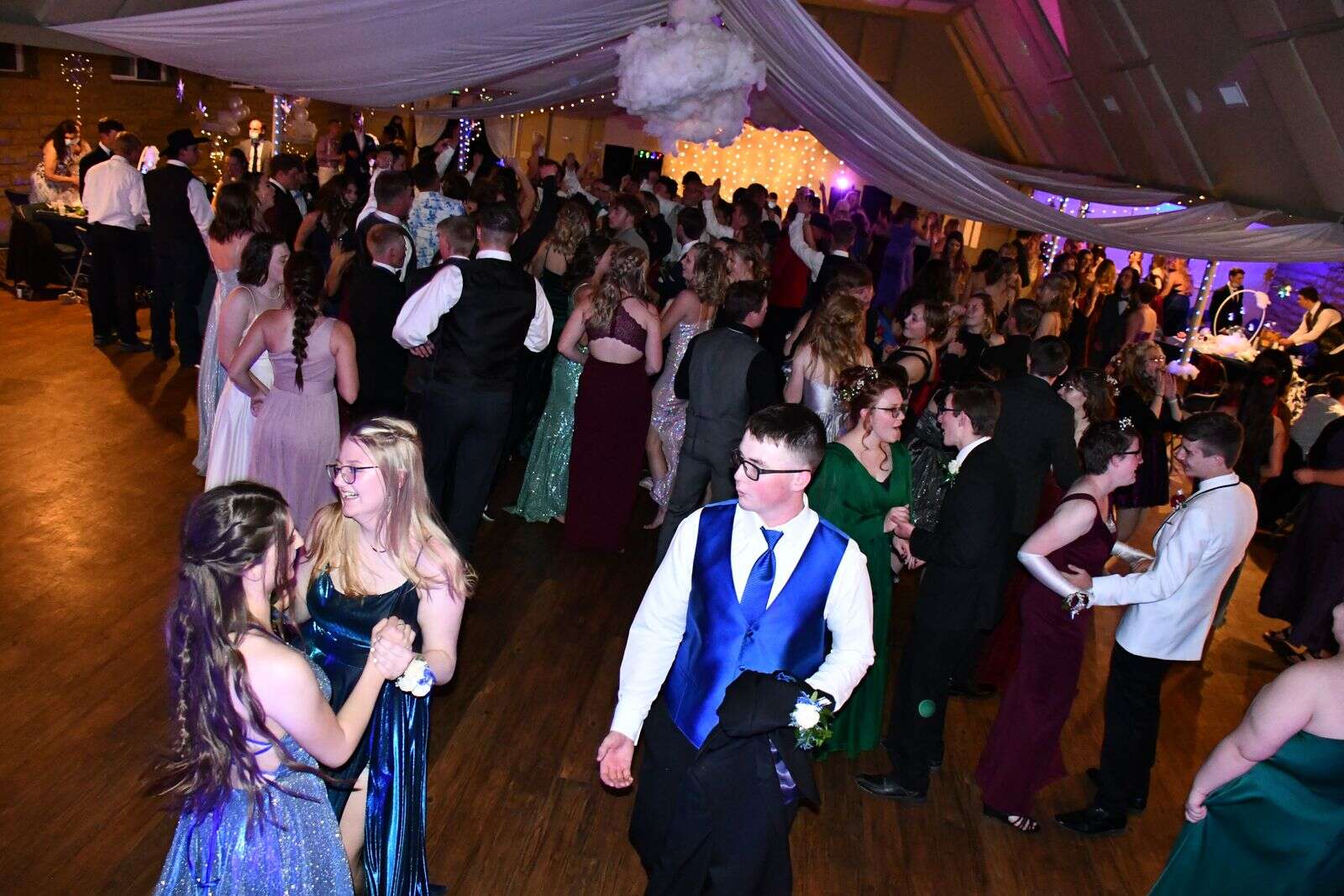 A view of the dance floor at the Moffat County Fairgrounds pavilion. (Andy Bockelman / For Craig Press)