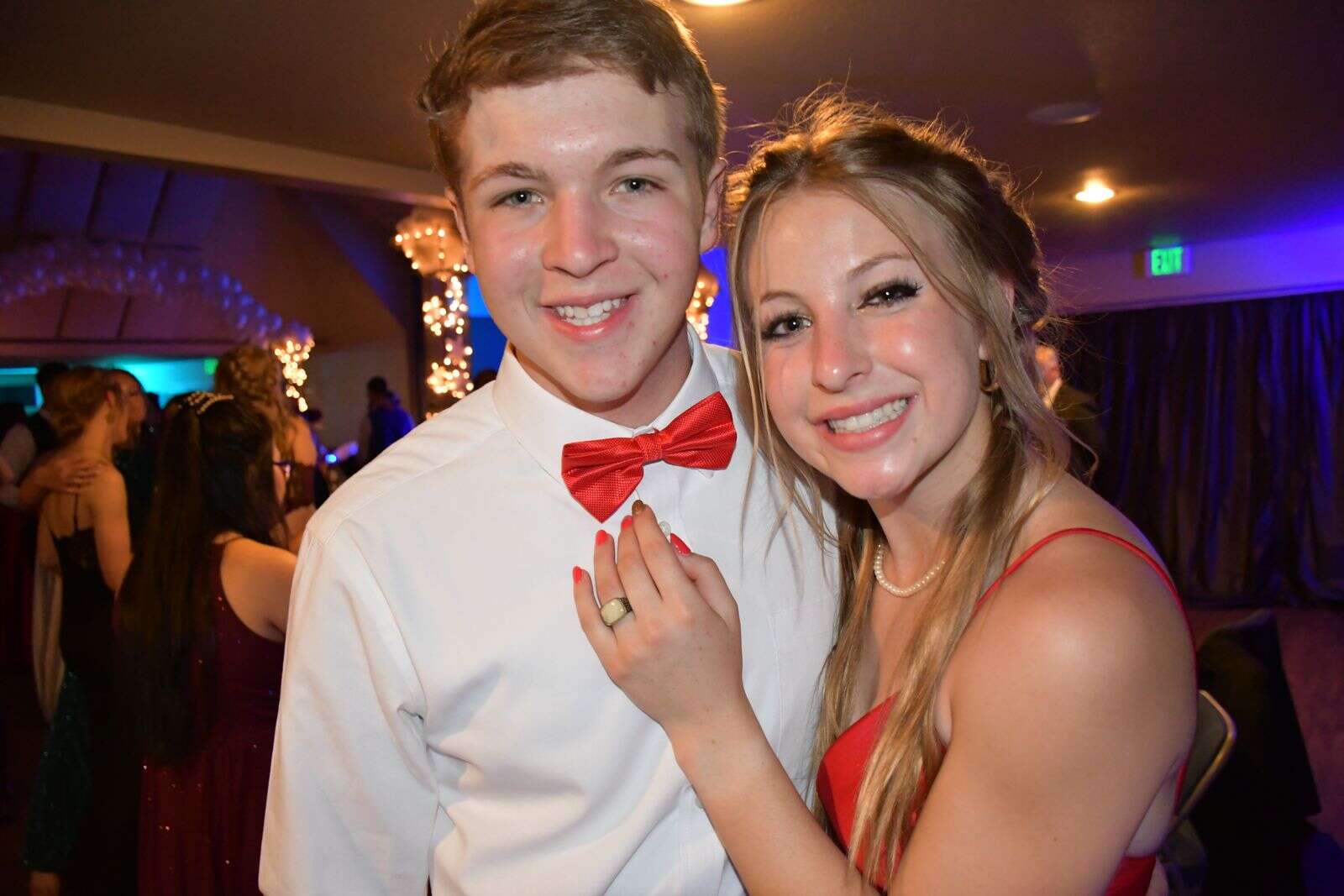 Tanner Zimmerman with his date, Halle Hamilton. (Andy Bockelman / For Craig Press)