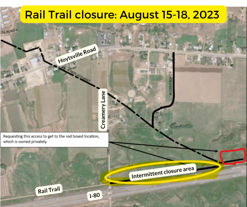 Rail Trail to have intermittent closures near Hoytsville this week