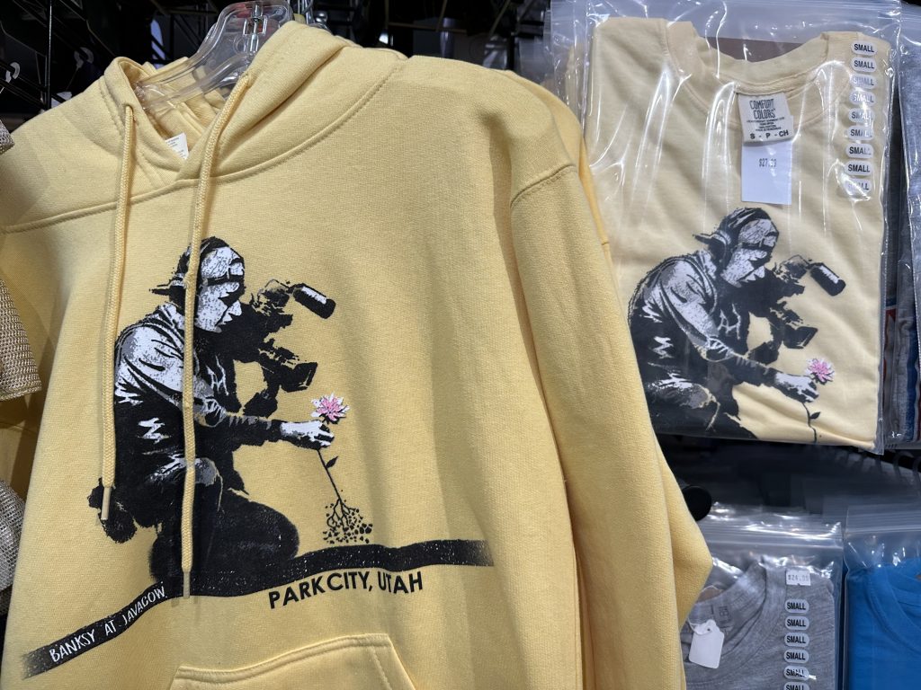 Banksy artwork, dating to earlier Sundance, now emblazoned on Park City coffee shop souvenirs - Vimarsana News