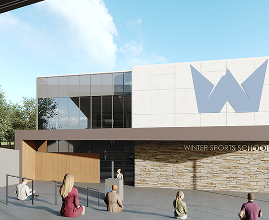Winter Sports School Amphitheater Render