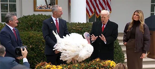 Trump pardons turkey in White House ceremony