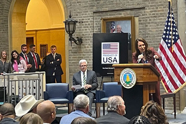 Rollins announces ‘Product of USA’ promotion at partisan Ag Day rally