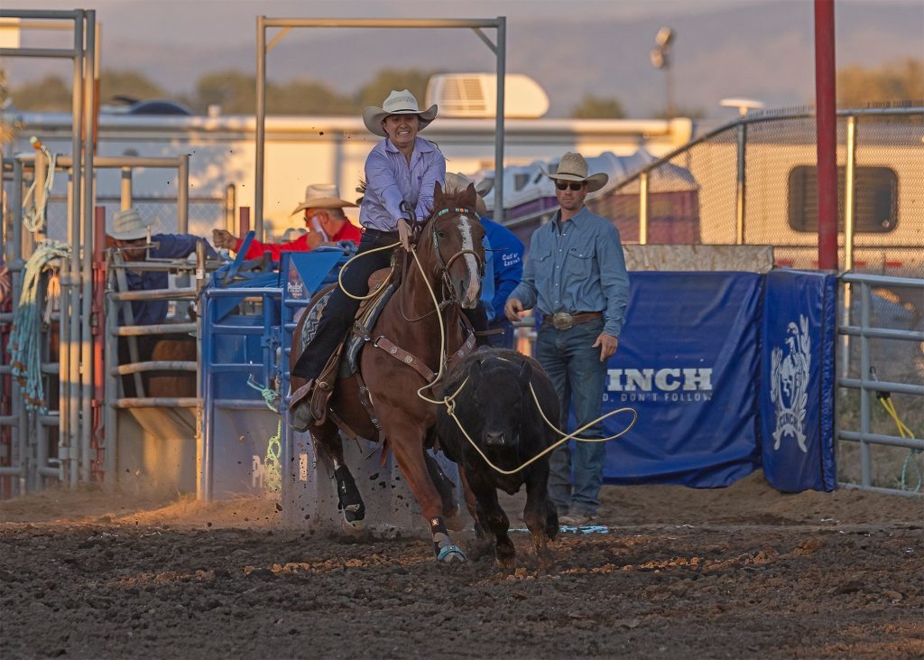 MATCHING BUCKLES: Montana cowgirl adds win to her resume at Last Chance Stampede