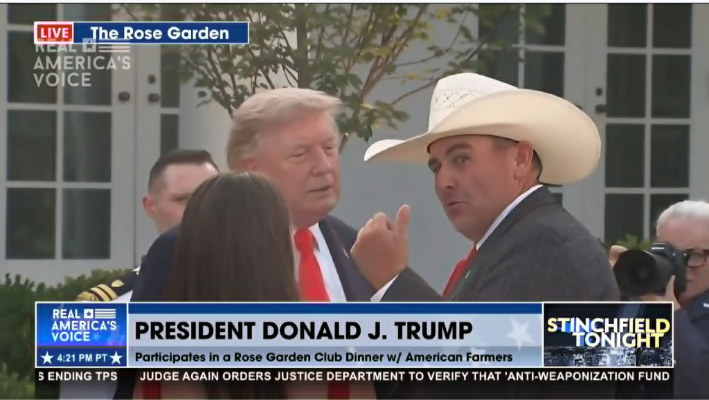 A handshake: Livestock industry advocate meets President Trump following ag-inspired dinner