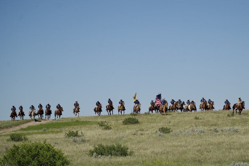 Rough Riders: Horsemen re-create Roosevelt-era cavalry to escort President Trump