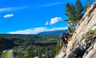 Dan Caro, from Breckenridge, making his way up the second pitch of The Royal Flush, a 20-pitch lead climb ranging from 5.6 to 5.9+. The Breckenridge Recreation Center is offering self-rescue courses for rock and ice climbers this summer, with two individuals sessions for $100.