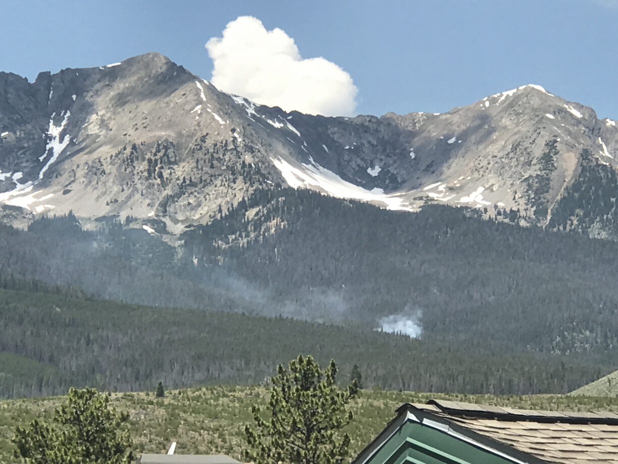 A wildfire has broken out in the Gold Hill trail area near Breckenridge.