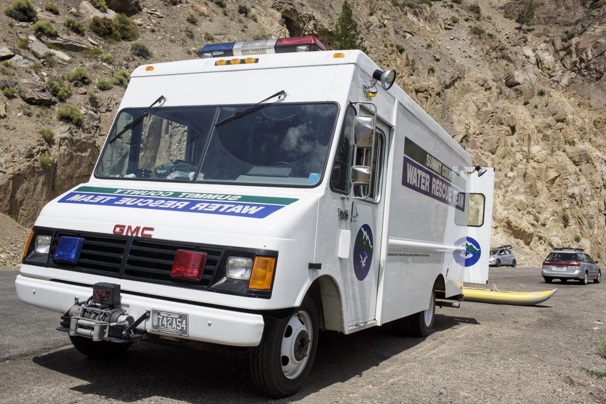 Summit County Water Rescue Team equipment at the Green Mountain Reservoir following a body recovery Wednesday, Aug. 2, near Heeney.