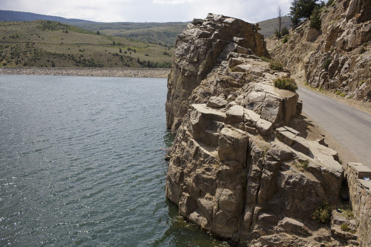 The cliff where a man jumped off on Tuesday afternoon Aug. 2 near Heeney.