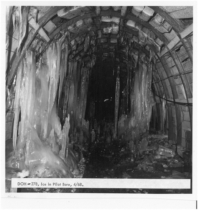 The ice in pilot bore in April 1968.