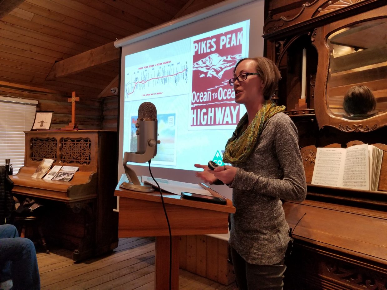 Hannah Braun, assistant staff historian with the Colorado Department of Transportation, gave the final presentation of this winter's Frisco Historic Park & Museum's lecture series.
