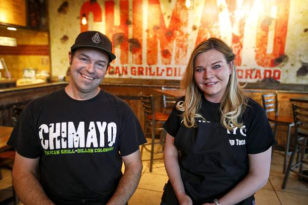 Frank Michaud and Teresa Toczek at Chimayo Grill Tuesday, Oct. 30, in Dillon.