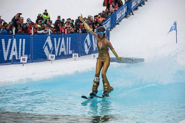 Had Hall not stolen the show, former World Cup ski cross racer Langely McNeal would have been far and away the most decorated snowsports athlete at Vail's World Pond Skimming Championships on Sunday. McNeal is a former World Cup ski cross competitor who also competed in X Games during her career, which spanned from 2008 to 2013. McNeal won the First-Place Female award.