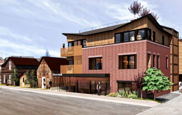 A rendering of the proposed Foote's Rest Hotel on Main Street Frisco.