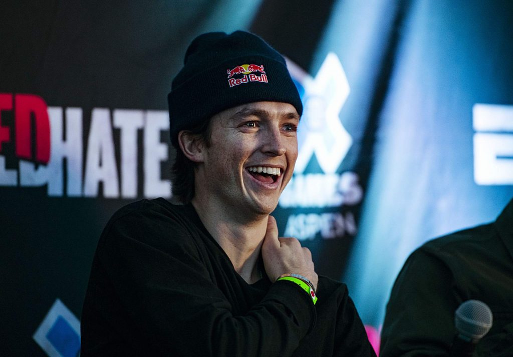 Returning X Games gold medalist Scotty James answers questions during a press conference before the start of the 2020 X Games on Wednesday, Jan. 22, 2020.