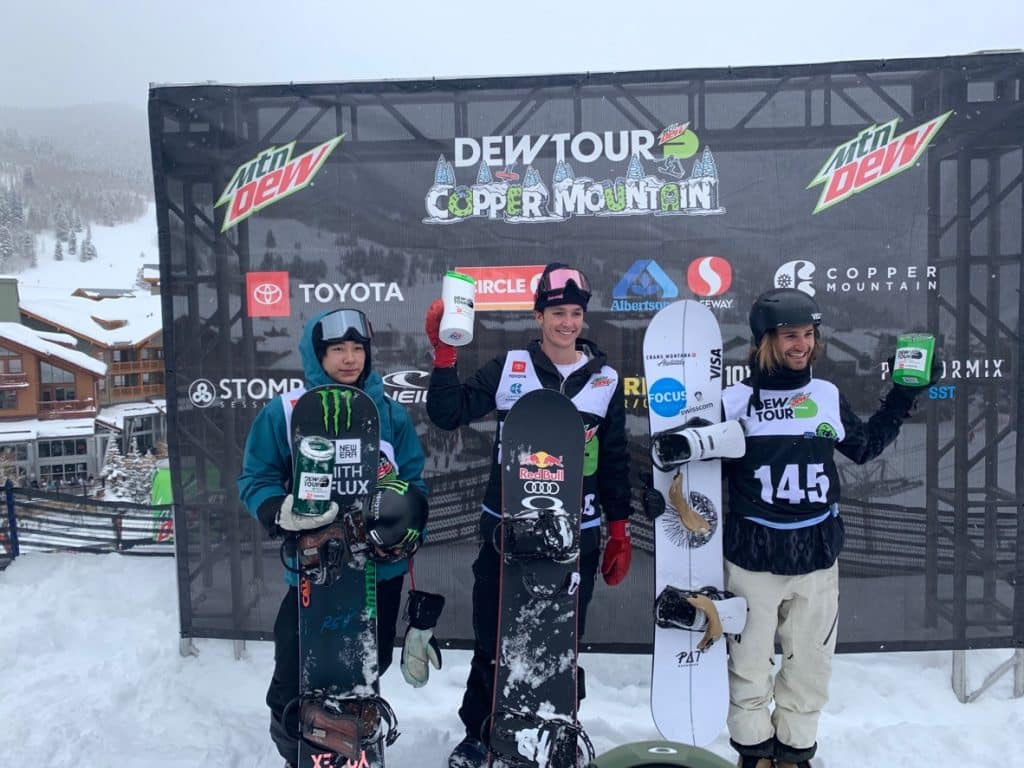 Scotty James wins Dew Tour snowboard modified pipe for 11th