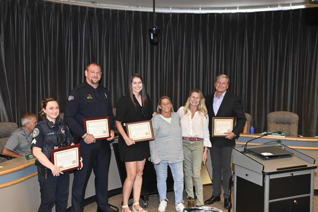First responders recognized for saving woman’s life after she became ...