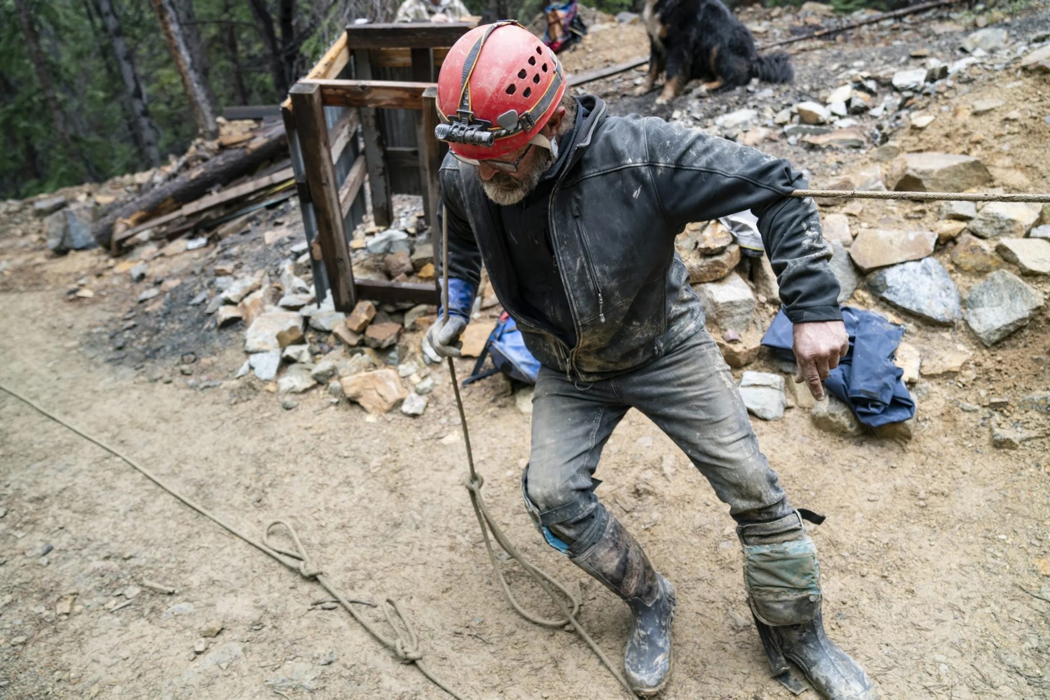What is the “Cyclopean Cave” — and why are these guys hauling buckets