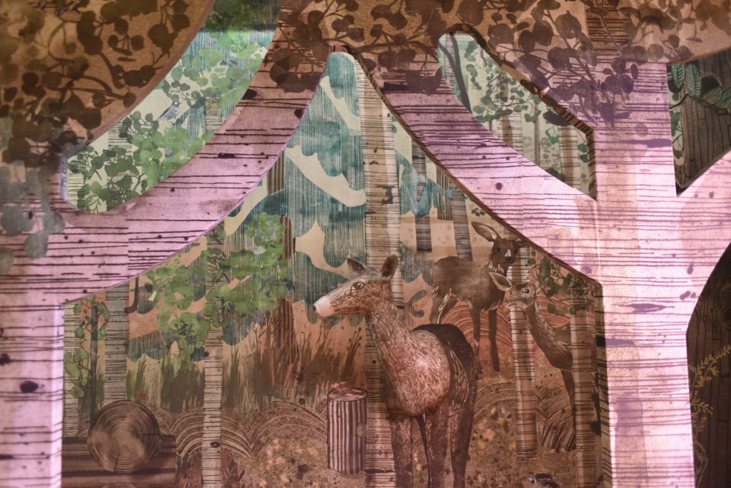 Inner demons and pop-up animal storybook exhibits collide in