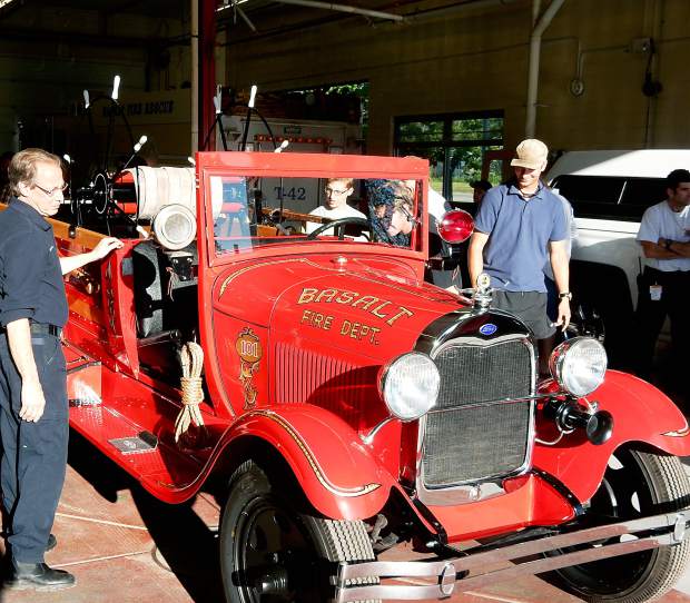 Blast from the past with old fire engine for Basalt Fire Dept