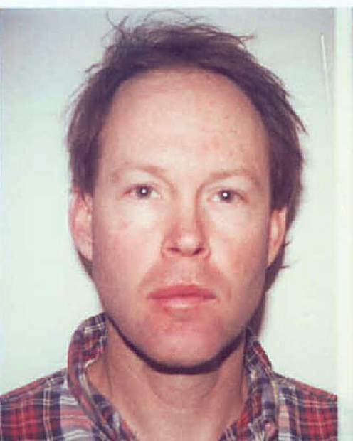 James Hogue in an Aspen Police Department booking photo from the late 1990s.