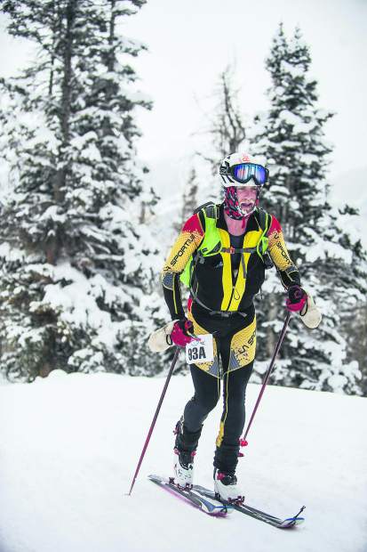 Arthur Whitehead pushing through during the Power of Four on Aspen Mountain on Saturday.