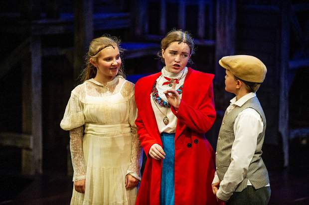 A scene from the dress rehearsal of Mary Poppins Jr. at Theatre Aspen on Tuesday. Mary Poppins Jr. is a special performance by Theatre Aspen's Summer Conservatory Students and will run from July 25-August 5.