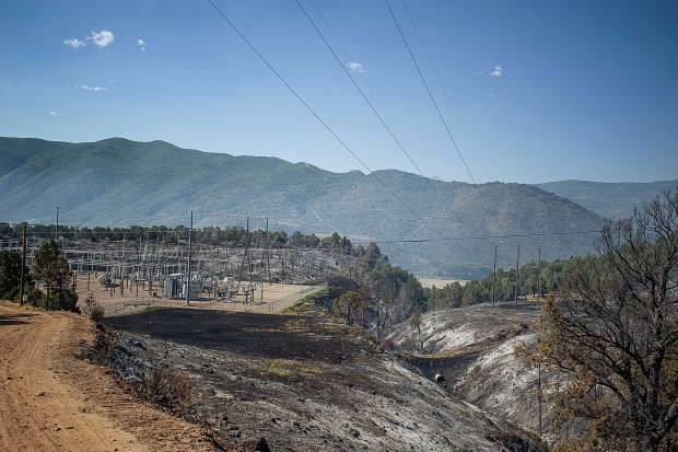 The Basalt transmission substation on July 4.