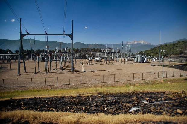 The Basalt transmission substation on July 4.