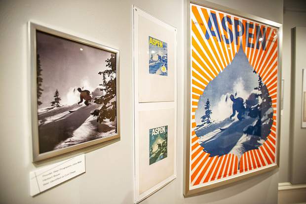 Some of Herbert Bayer's powder skier progressions at the Bayer and Bauhaus exhibit, 