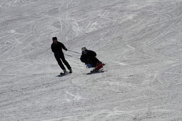 Griff Smith, left, and longtime pal and Pitkin County Assessor Tom Isaac out skiing. 