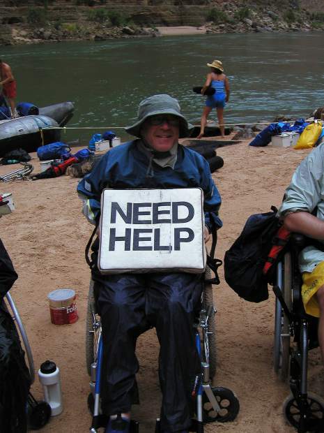Longtime Pitkin County Assessor Tom Isaac on a raft trip.