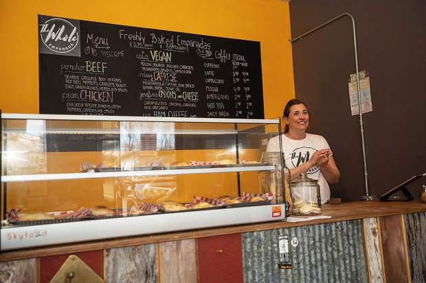 Yanina Dobarro initially planned to provide her empanadas wholesale only to retail outlets, but she found a space at 31 Duroux Lane, suite G, in Basalt that lends itself to direct service with a display counter and a few tables.