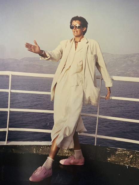 Annie Teague in Greece in 1987.