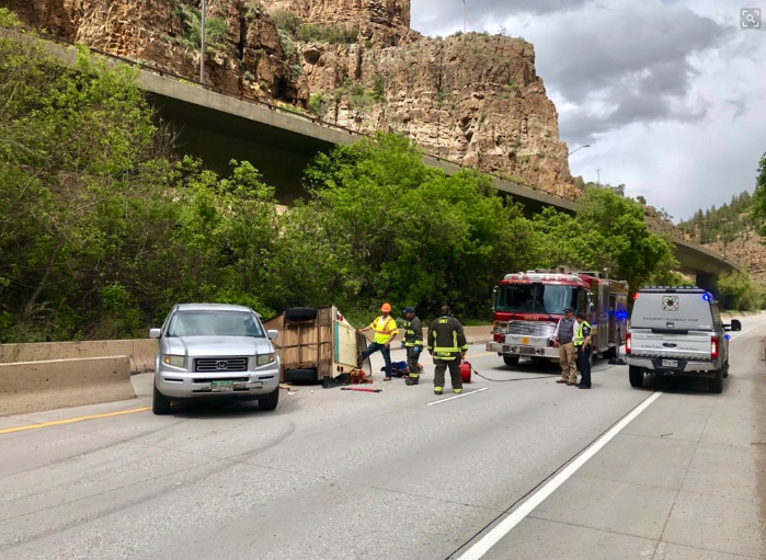 Horse injured in Glenwood Canyon crash that closed I70