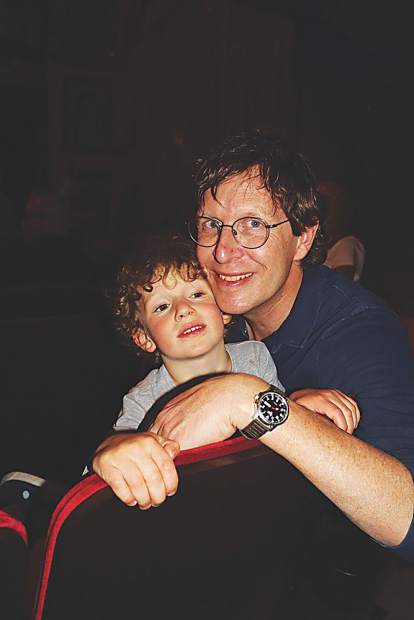 Michael Miracle with his little man, Marcel.