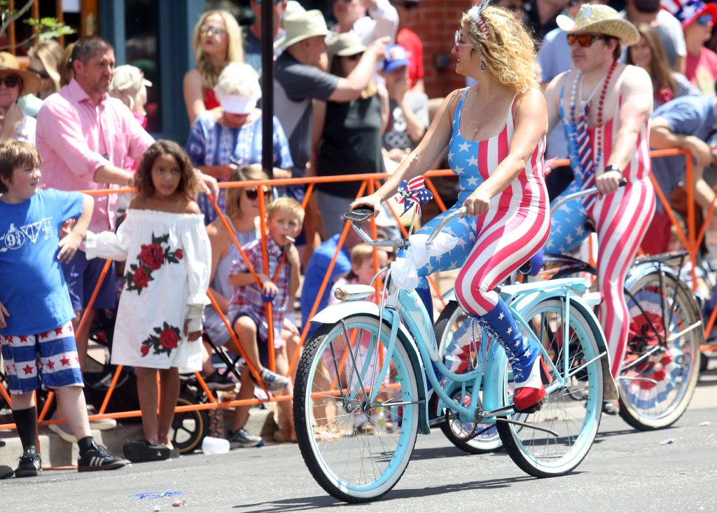 People take part in the 2018 Fourth of July parade in Aspen.