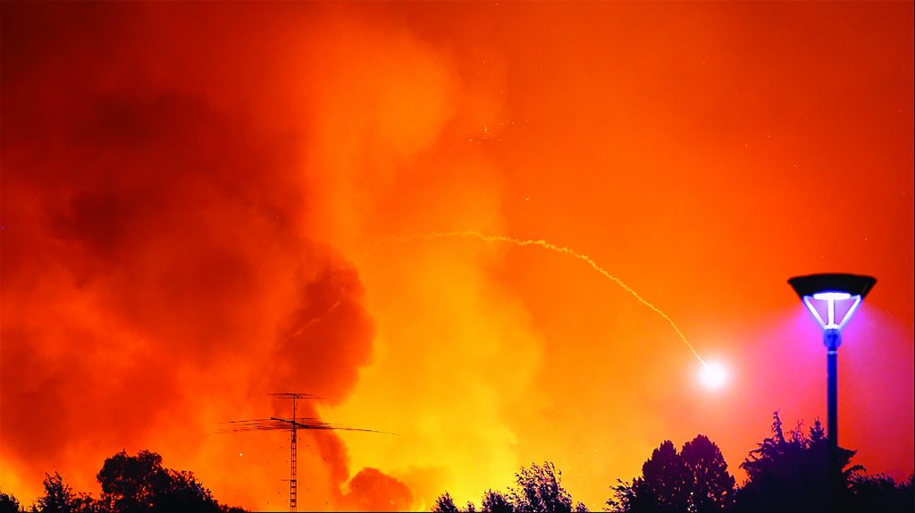 Flaring up: Fire crew made decision to fire flares to help save El ...