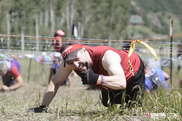 A photo of Crochet competing in the Aug. 3 Snowmass Spartan race series taken from the Facebook page of his brother, Steve.