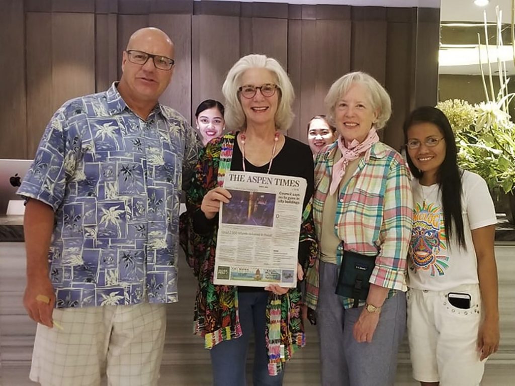 Aspen residents John O'Donoghue and Ann O'Brien of the Big Heart Children's Fund with Kit O'Brien and Gemma Felicen. The group has been working with the sisters and orphanages in Tacloban, Philippines, in an effort to help children living in extreme poverty.