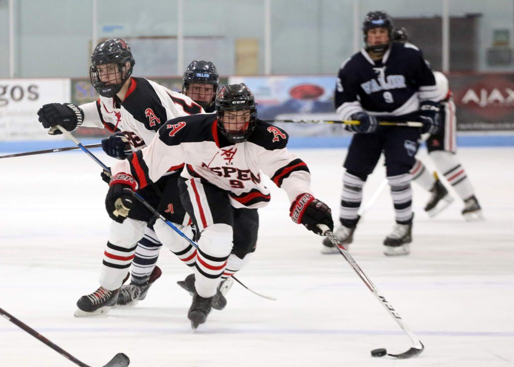 Aspen hockey vs. Valor Christian on Tuesday, Nov. 27, 2018, at Lewis Ice Arena. 