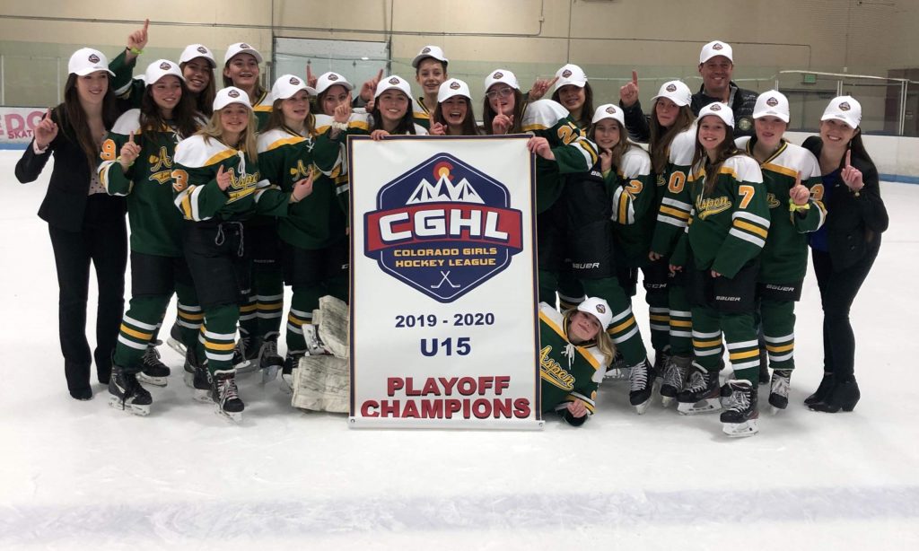 Aspen Junior Hockey girls 19U team wins its third straight state