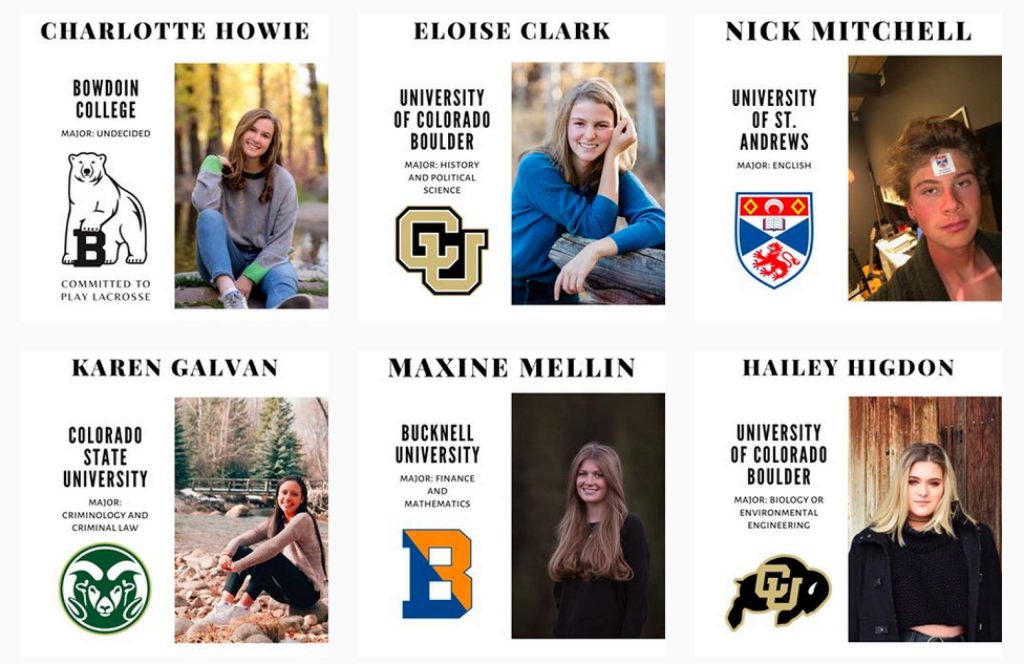 Aspen High School senior Maxine Mellin is behind a new Instagram account (@aspenseniors2020) that lets the students share their college decisions.